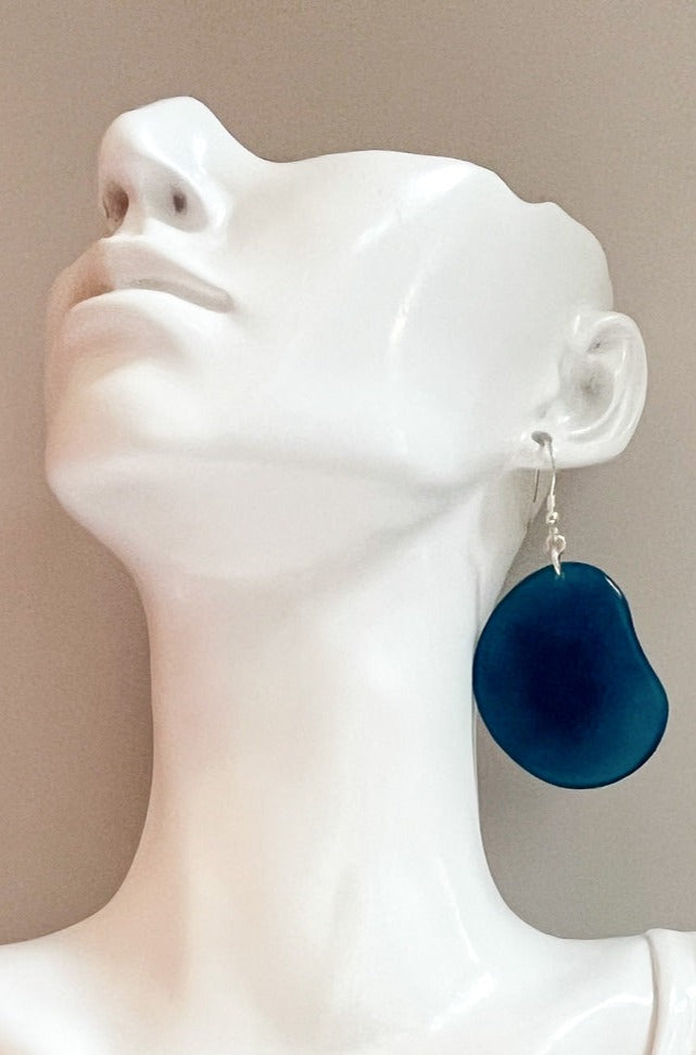 Folha Earrings Blue