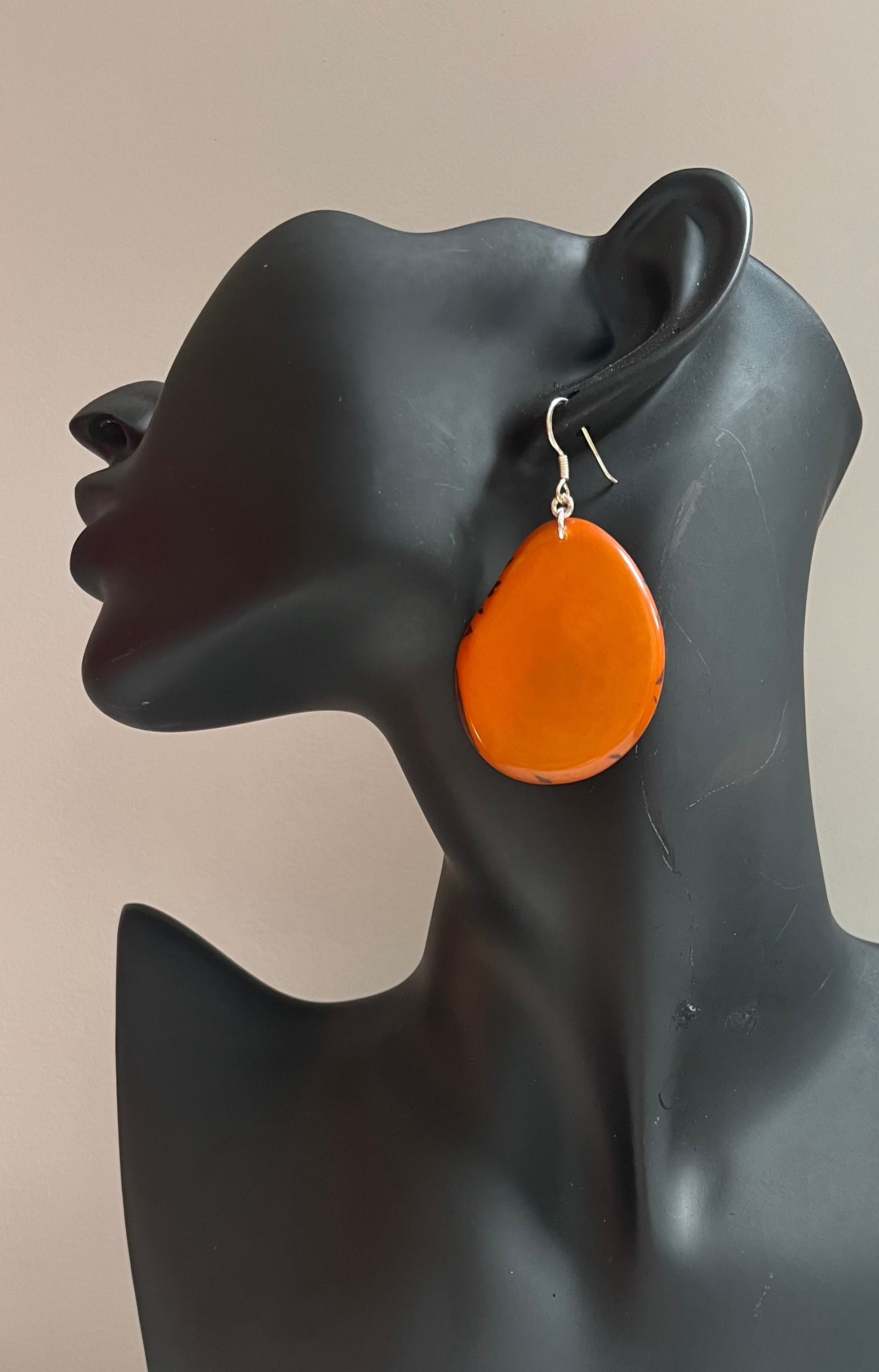 Folha Earrings Orange