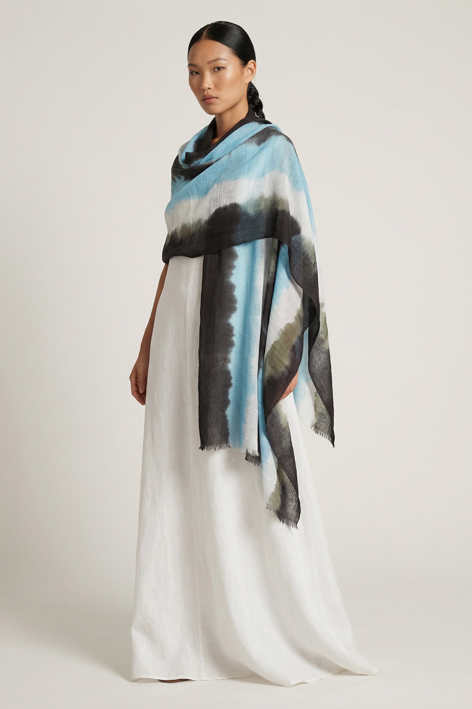 Aquarelle Dip Dyed Shawl