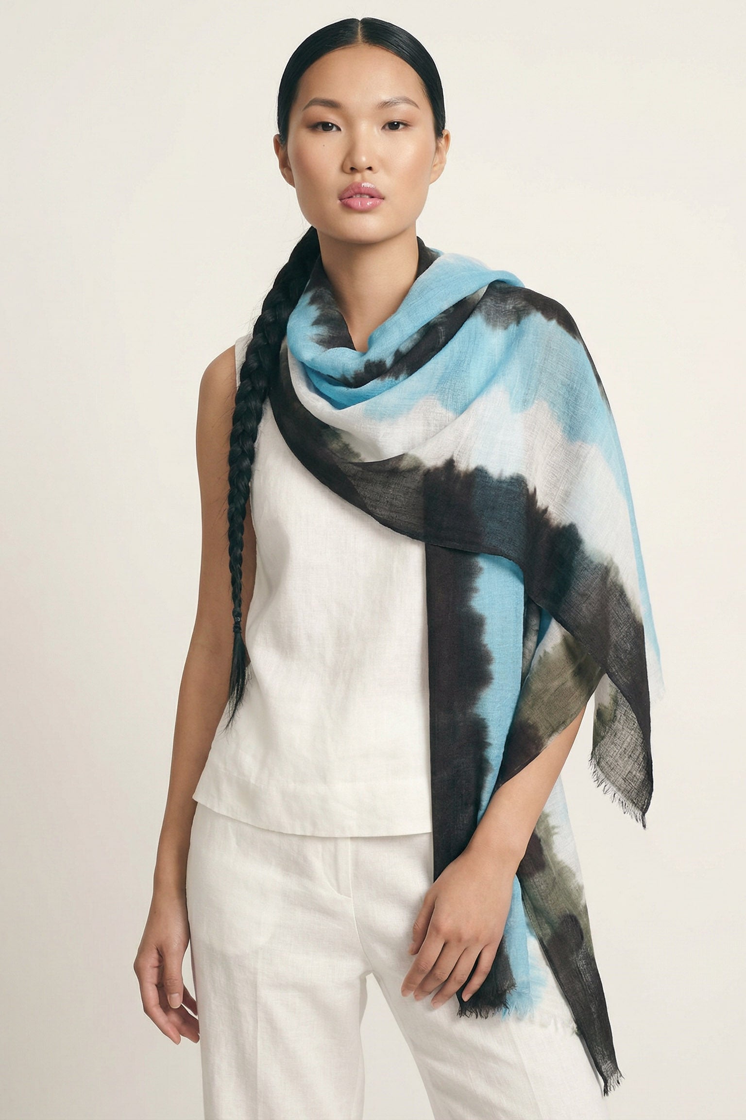 Aquarelle Dip Dyed Shawl