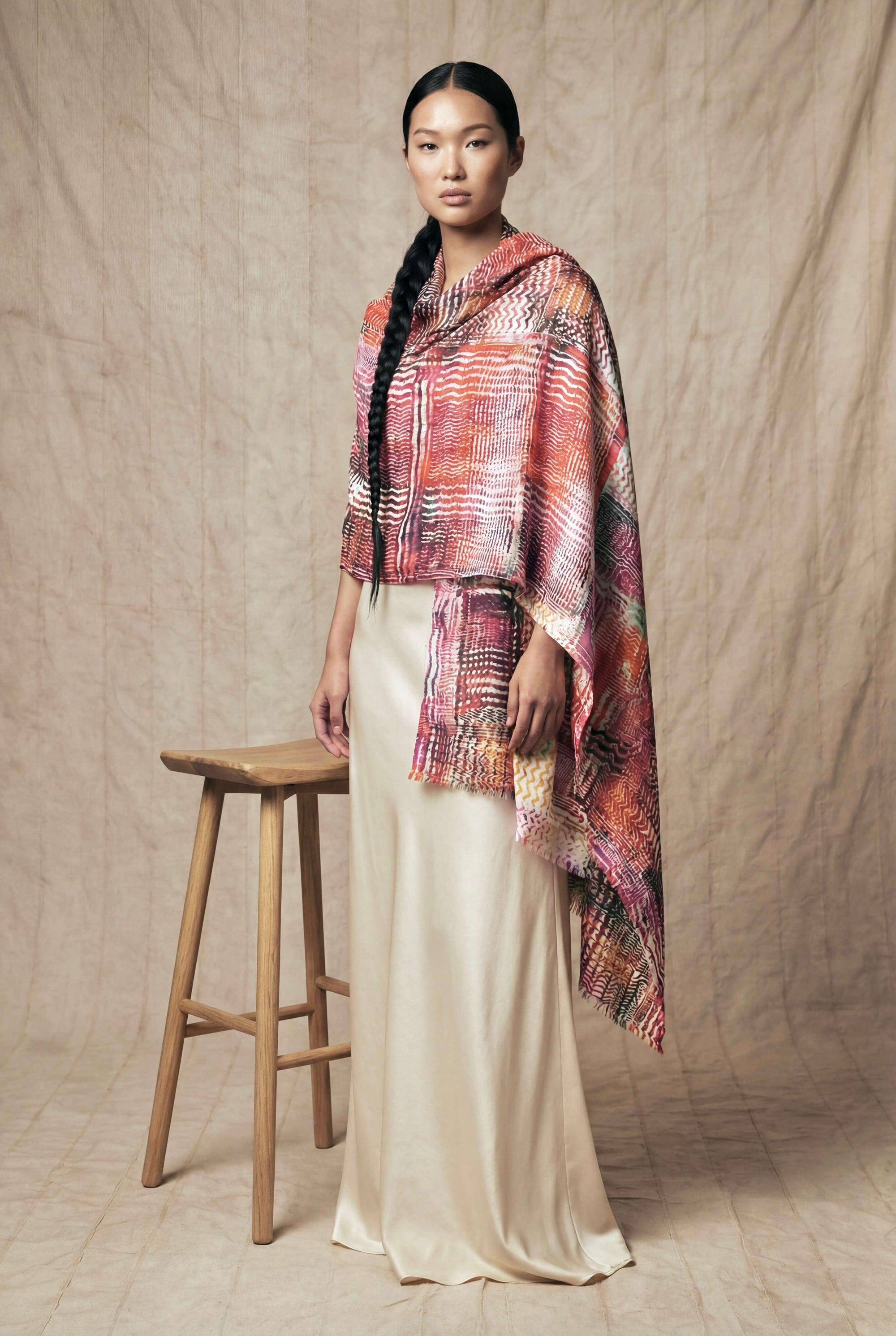 Allegria Silk Fuchsia Shawl
