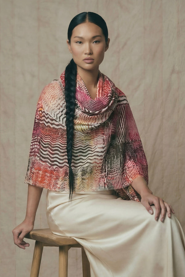 Allegria Silk Fuchsia Shawl