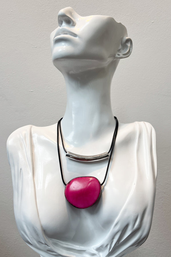 Barra Necklace Fuchsia