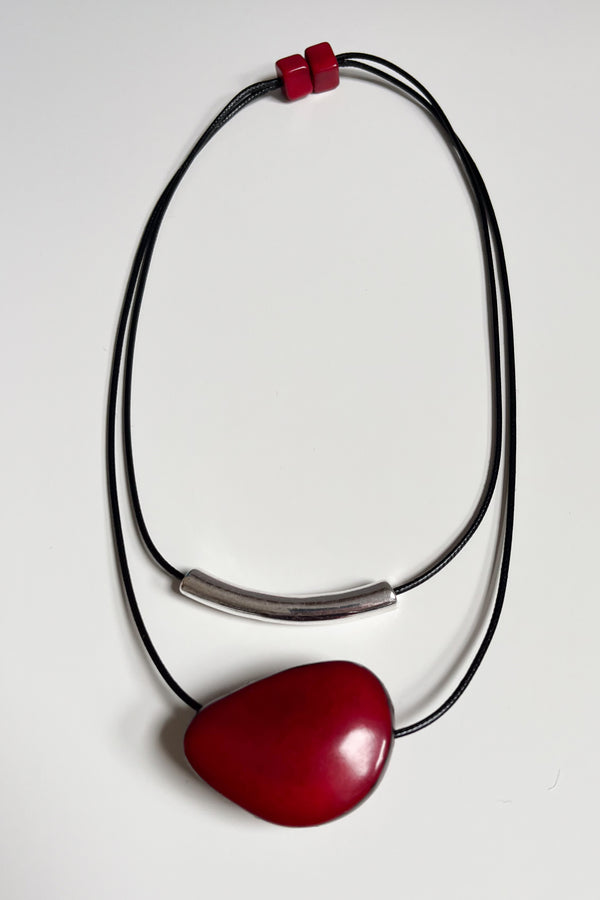 Barra Necklace Red