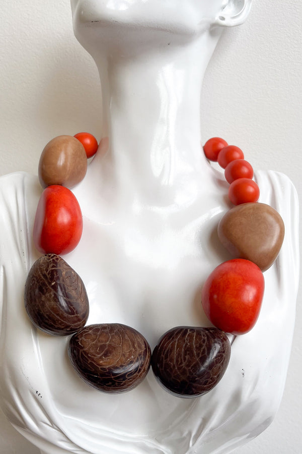 Chunky Belo Necklace Orange