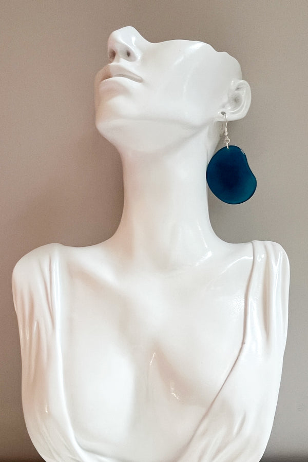 Folha Earrings Blue