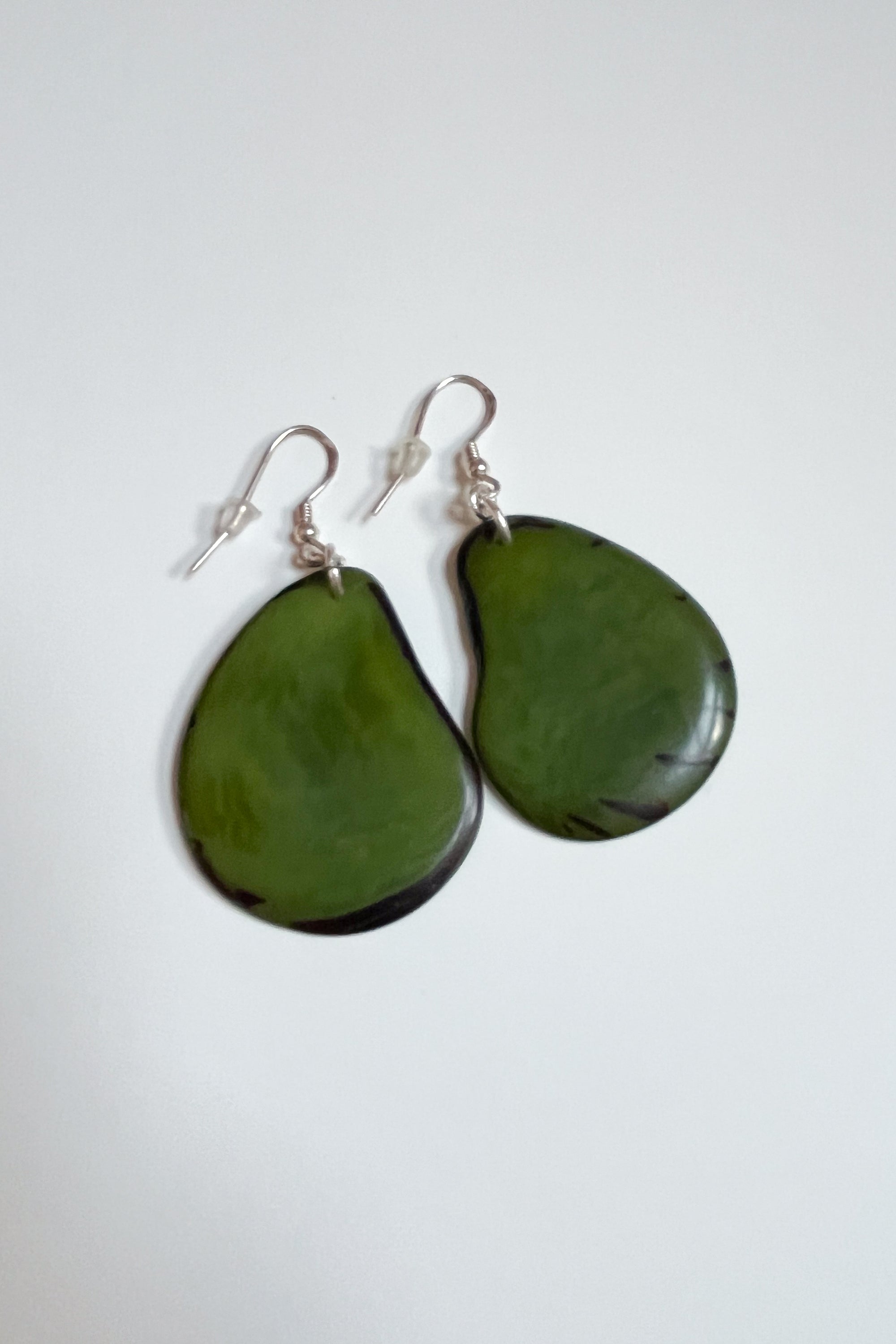 Folha Earrings Dark Green