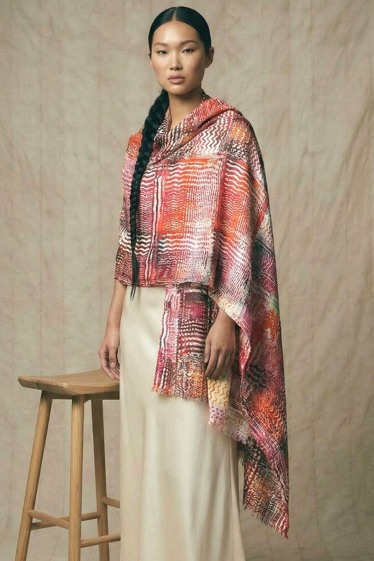 Allegria Silk Fuchsia Shawl