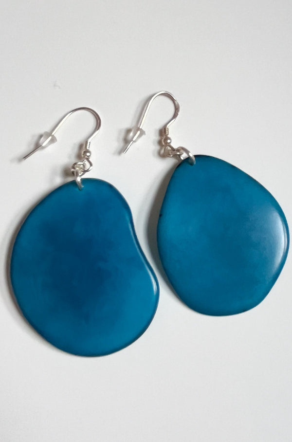 Folha Earrings Blue