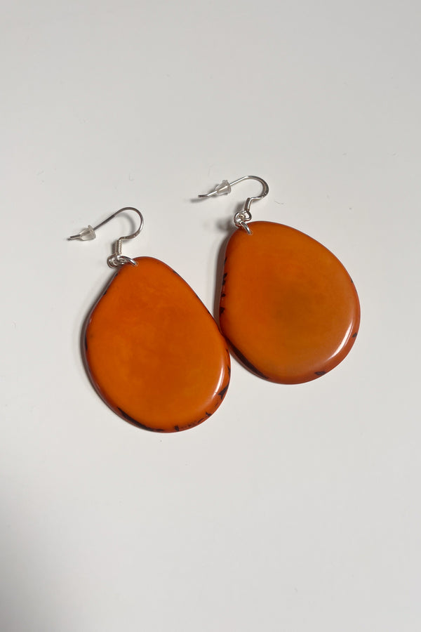 Folha Earrings Orange