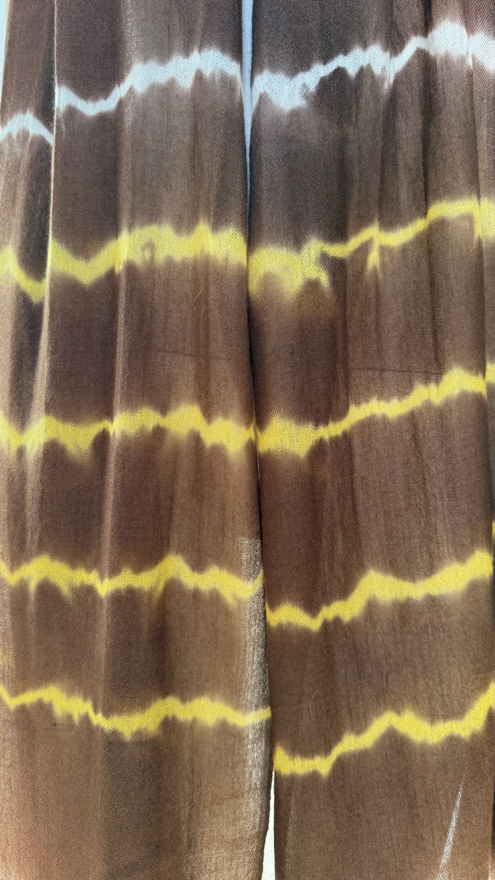 Vriesea Era Caramel Tie Dyed Cashmere Shawl