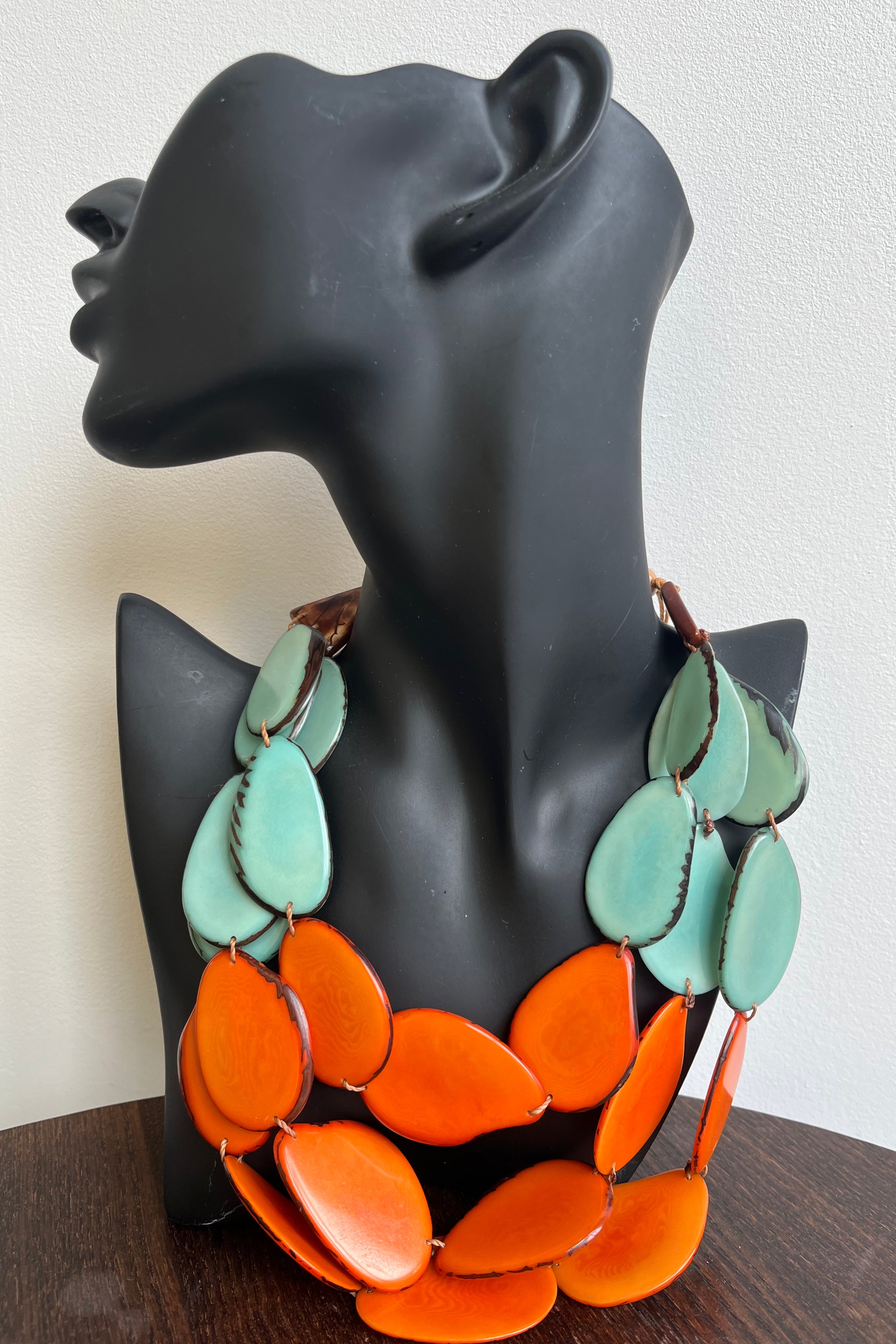 Petala Necklace Aqua/Orange