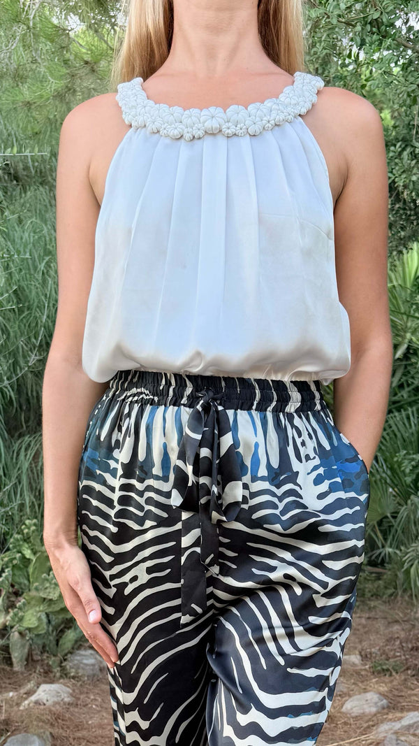 Ivory Maya Silk Top