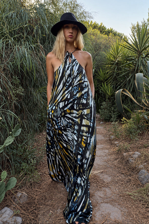Seaweed Amami Silk Maxi Dress
