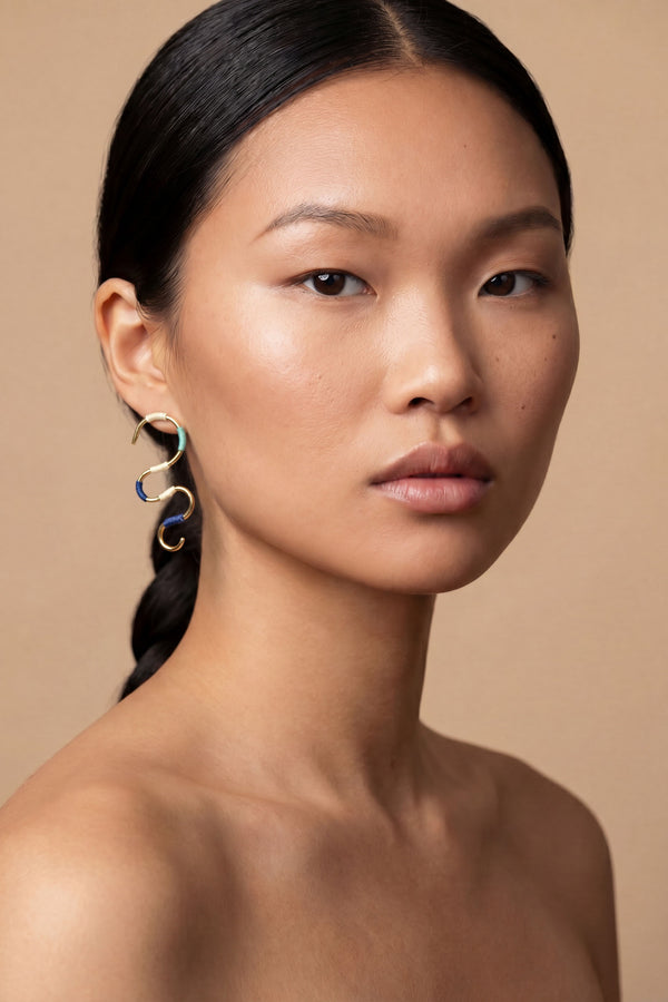 Serpentine Earrings Seabreeze