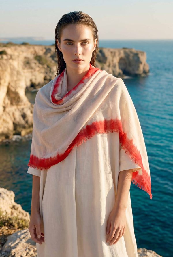 Tinted Love Dip Dyed Cashmere Shawl