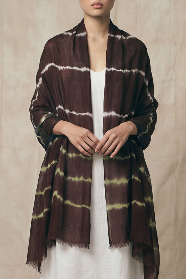 Vriesea Era Chocolate Mint Shawl